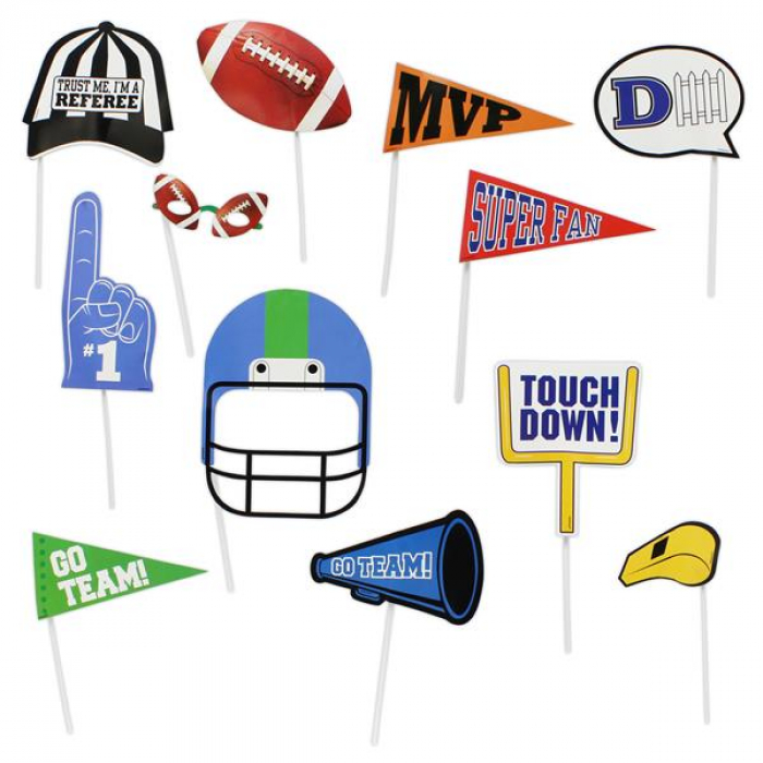 Football Game Photo Prop Kit (Per 14 pack)