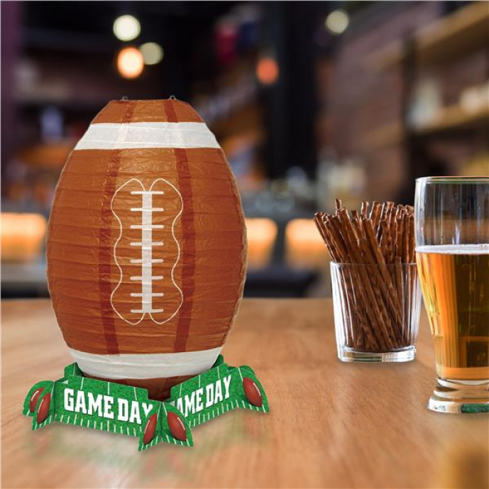 Football Lantern 11" Centerpiece
