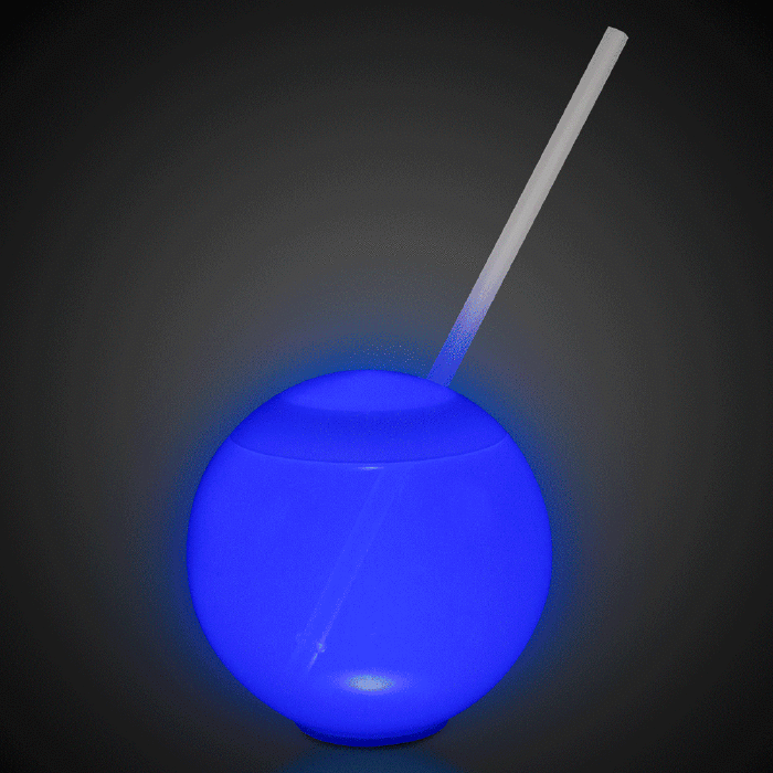 LED 20 oz Tumbler Ball Cup with Straw