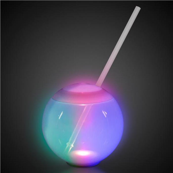 LED 20 oz Tumbler Ball Cup with Straw