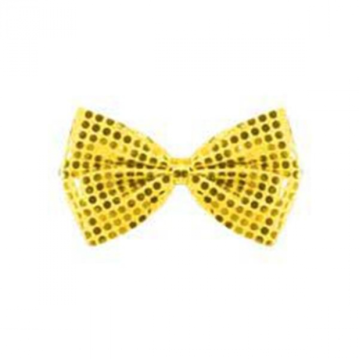 Gold Sequin Bow Tie