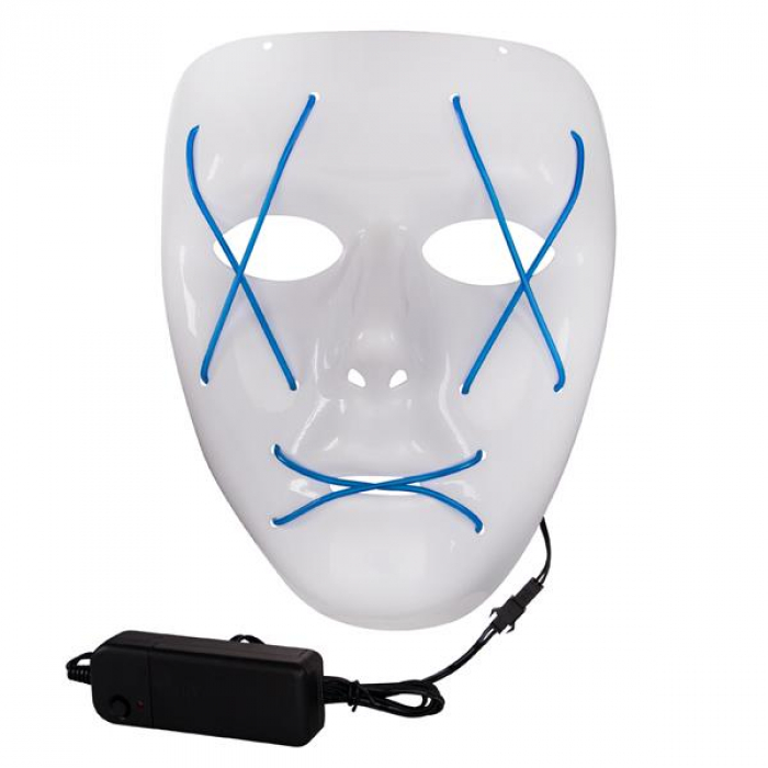 Light Up Blue EL Wire Mask