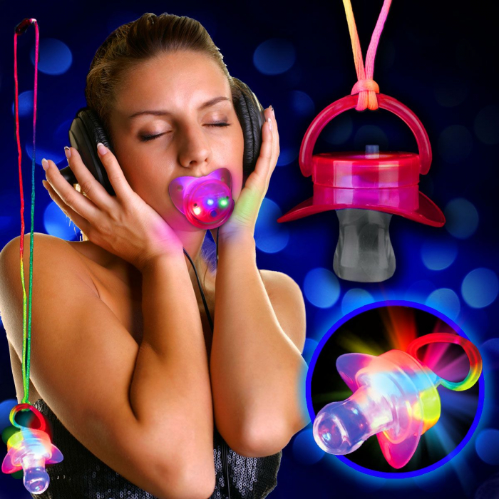 LED Toy Pacifiers (Per 12 pack)