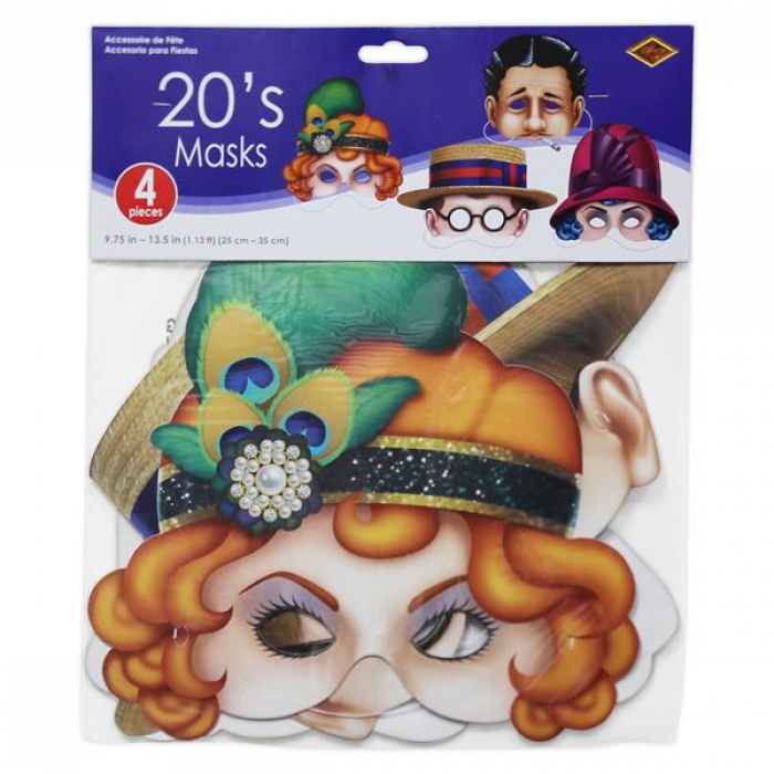 Roaring 20s Masks (Per 4 pack)