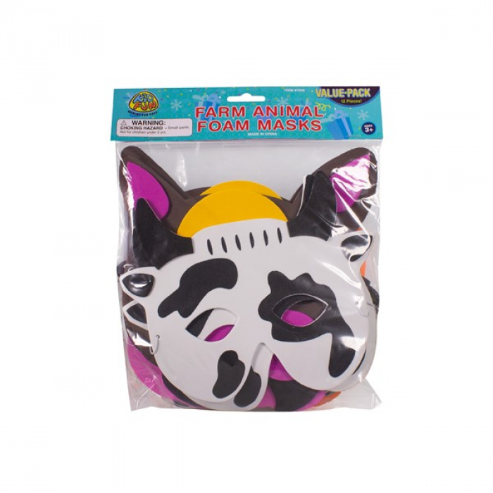 Farm Animal Masks (Per 12 pack)