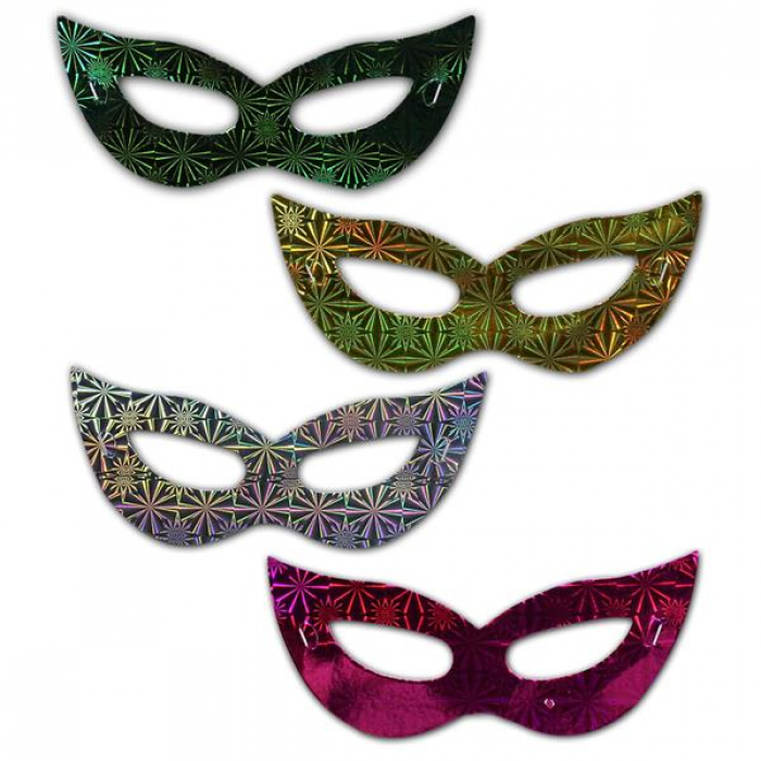 Colorful Prismatic Half Masks (Per 12 pack)