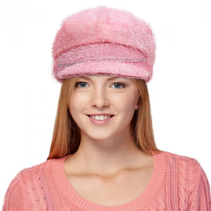 Pink Furry Biker Hat