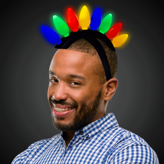 Christmas Bulb LED Headband