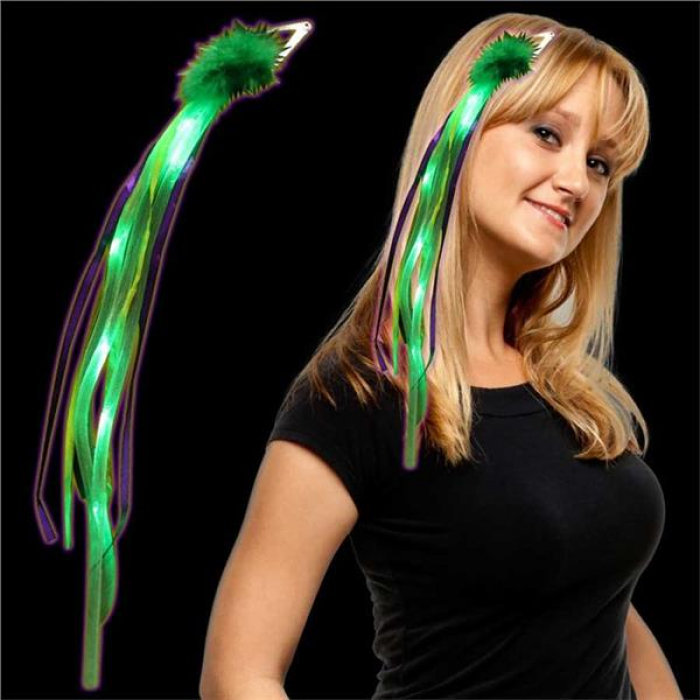 Mardi Gras LED  Ribbon Fascinator
