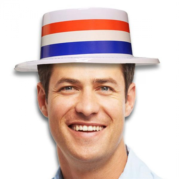 Patriotic Skimmer Hats (Per 12 pack)