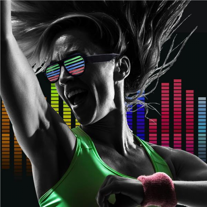 Sound Reactive LED Slotted Glasses