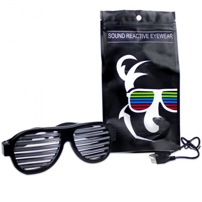 Sound Reactive LED Slotted Glasses