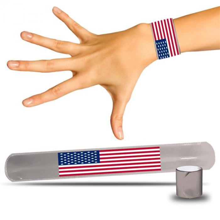 Patriotic Slap Bracelets (Per 12 pack)