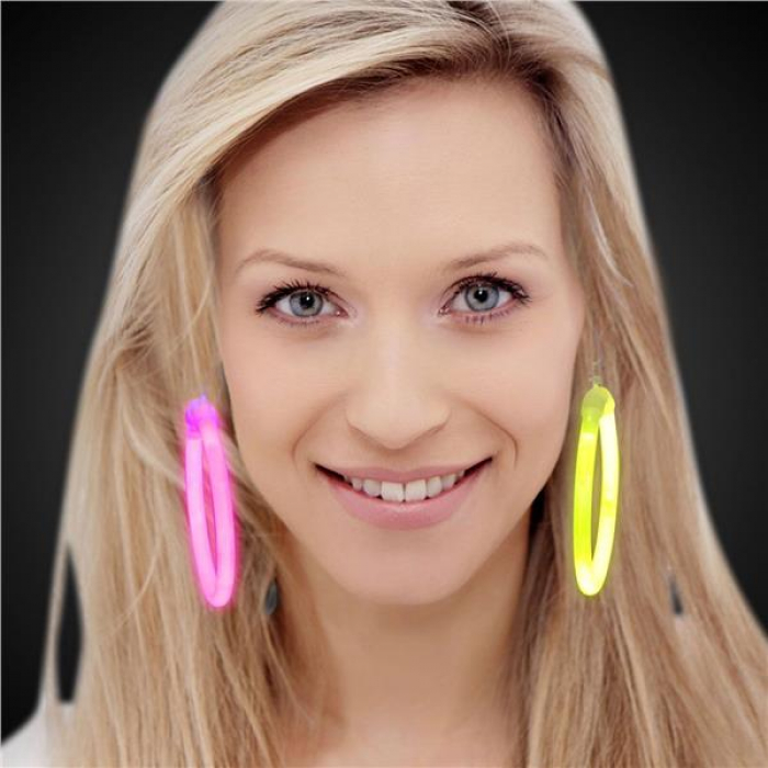 Glow Hoop Earrings (Per 6 pack)