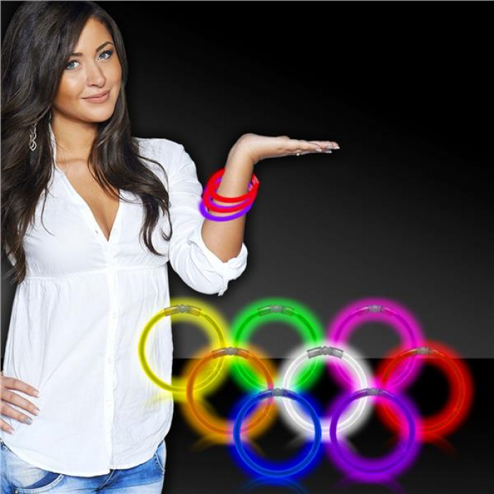 Assorted 8" Glow Bracelets (Per 50 pack)