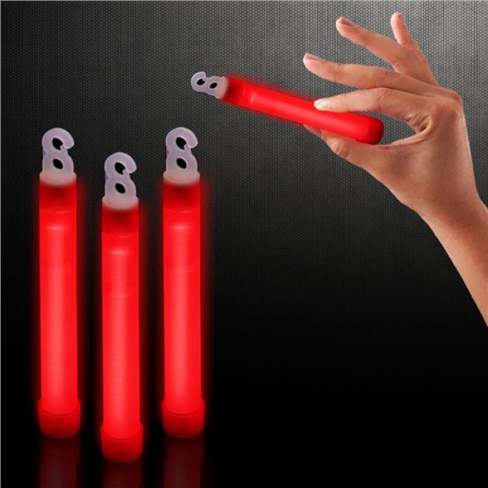 Red 6" Glow Sticks (Per 25 pack)