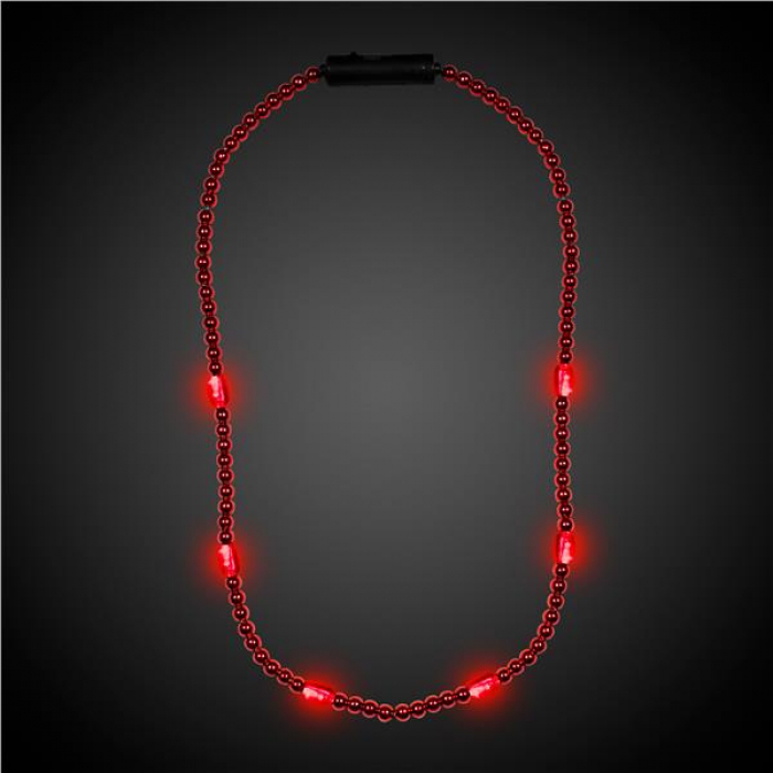 LED Red 30" Beaded Necklace