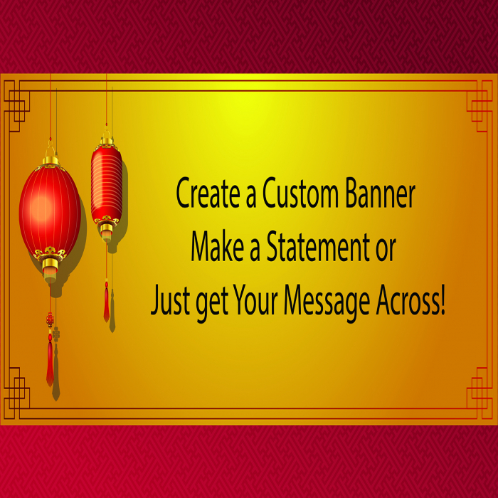 Chinese New Year Lanterns Custom Banner - 36 x 72