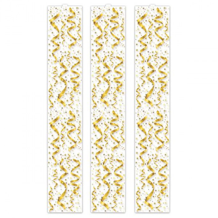 Gold Swirl Party Panels (Per 3 pack)