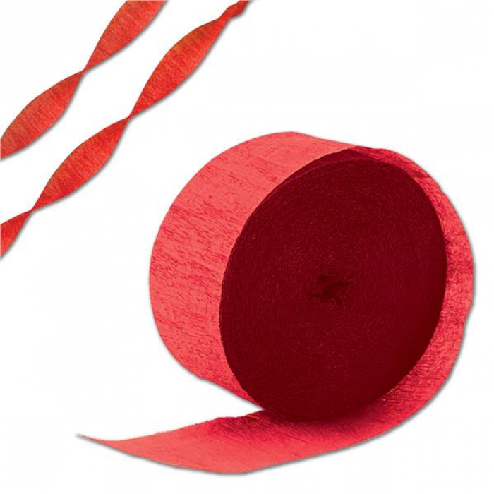 Red Crepe Paper Streamer (Per 81' roll)