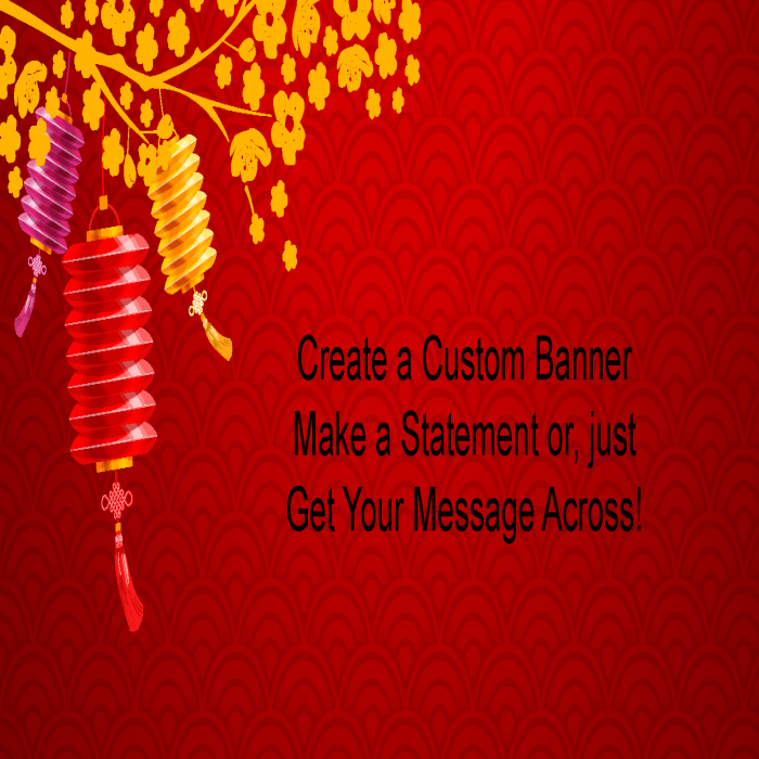 Asian Lanterns Custom Banner - 24 x 48