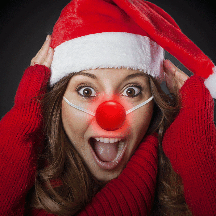 Red LED Light-Up Nose (Per 12 pack)