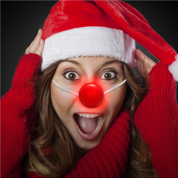 Red LED Light-Up Nose (Per 12 pack)