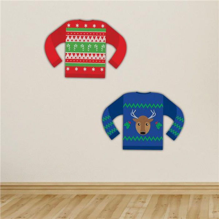 Ugly Sweater Cutout Decorations (Per 2 pack)