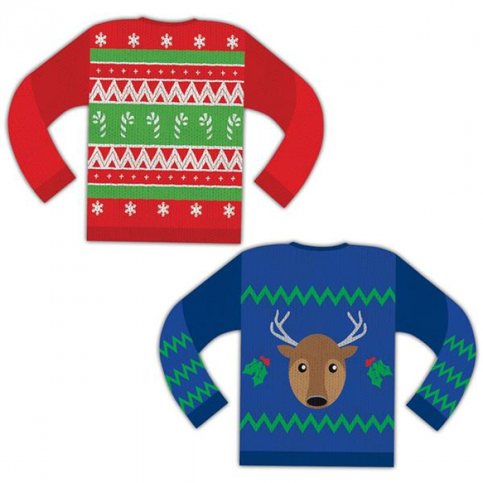 Ugly Sweater Cutout Decorations (Per 2 pack)