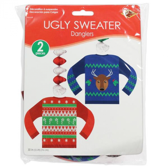 Ugly Sweater Whirl Decorations (Per 2 pack.)