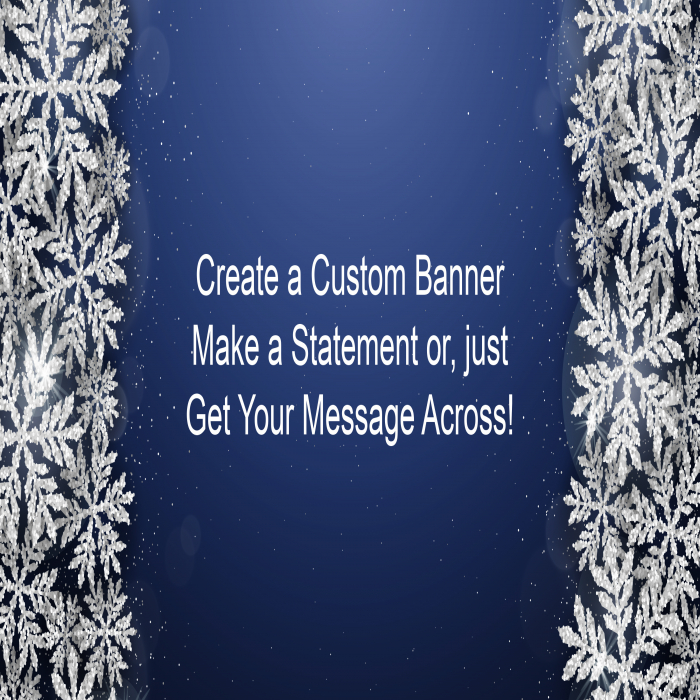 Snowflakes Custom Banner - 12 x 24