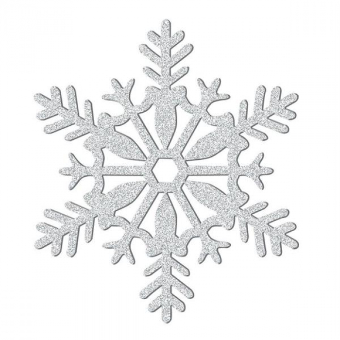 Silver Glitter 11" Snowflake