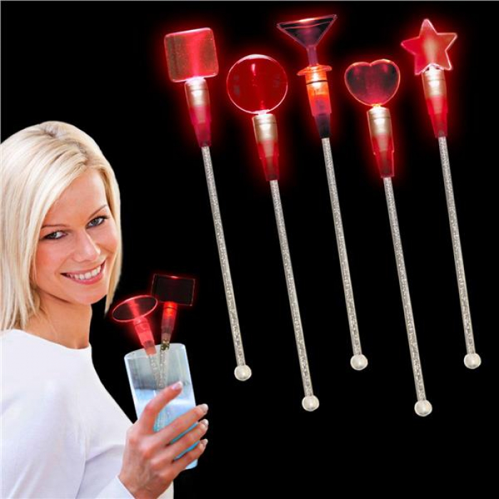 Red LED Martini Cocktail Stir Stick