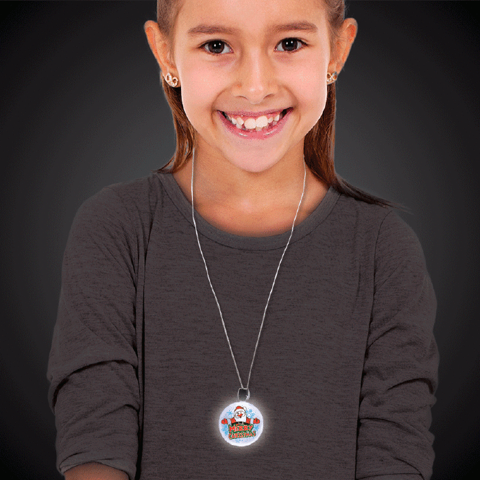 Merry Christmas LED Light-Up Necklace