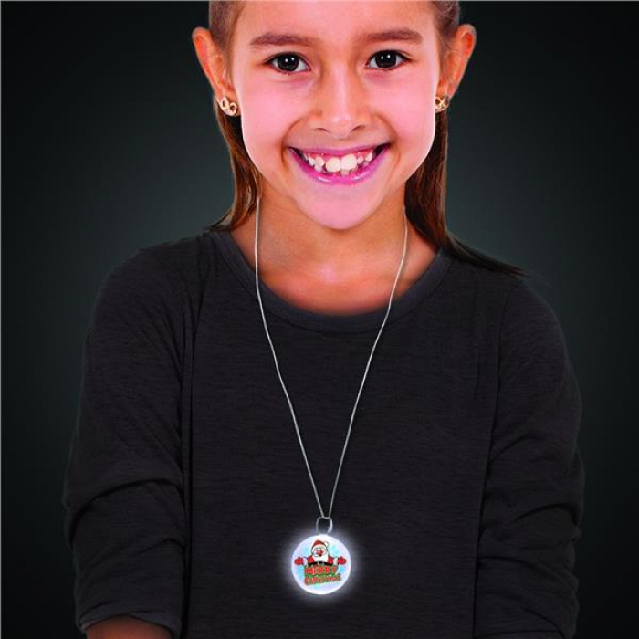 Merry Christmas LED Light-Up Necklace