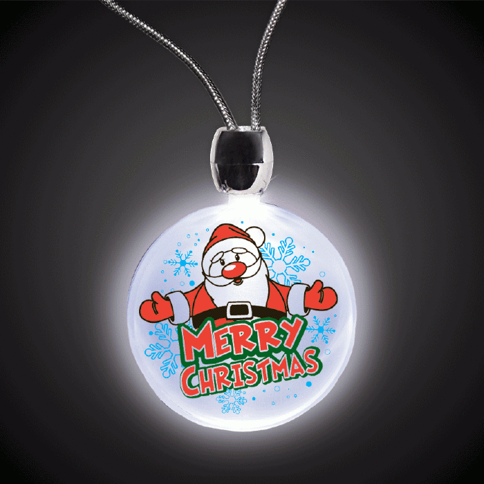 Merry Christmas LED Light-Up Necklace