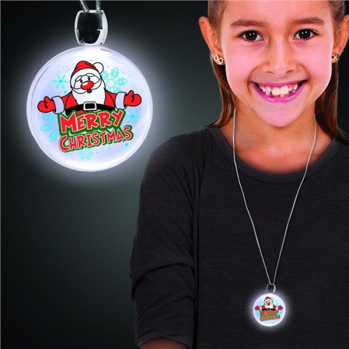 Merry Christmas LED Light-Up Necklace
