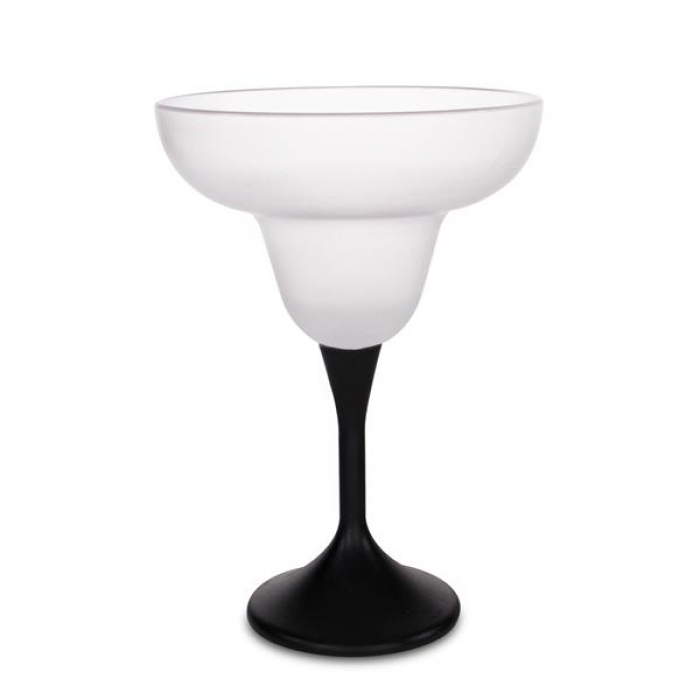 LED 10 oz Margarita Glass Black Stem