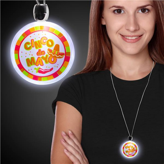 LED Cinco De Mayo Pendant Necklace
