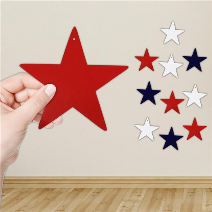 Patriotic Star Cutouts (Per 10 pack)