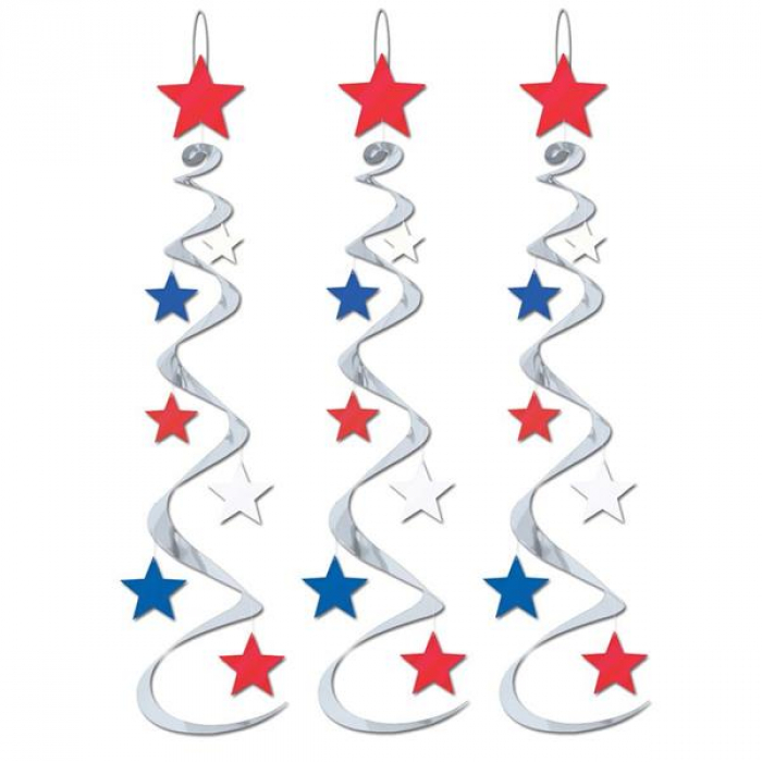 Patriotic Star Whirl Decorations