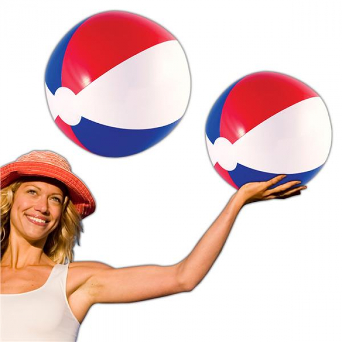 Patriotic 16" Beach Balls (sold by a dozen)