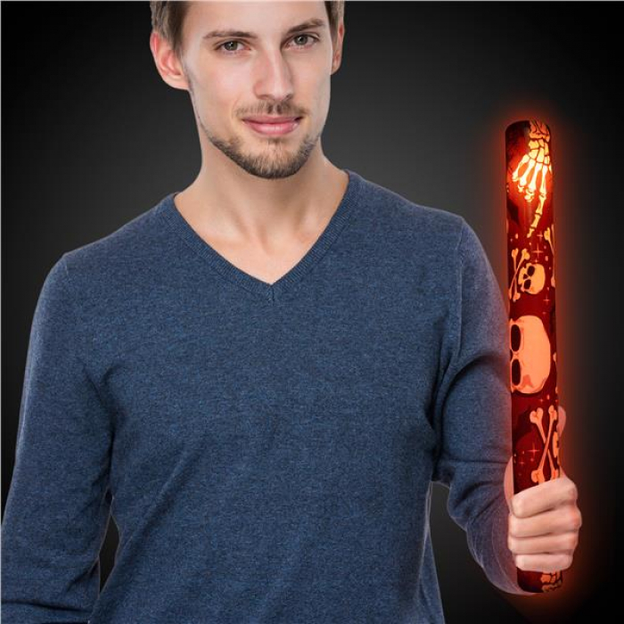 Orange LED Skull and Crossbones Foam Lumiton