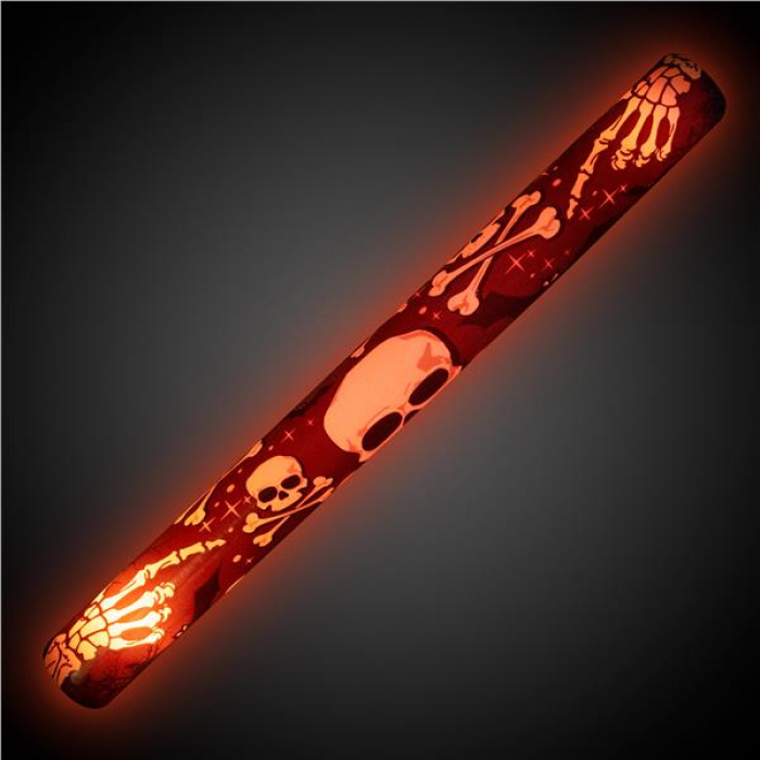 Orange LED Skull and Crossbones Foam Lumiton