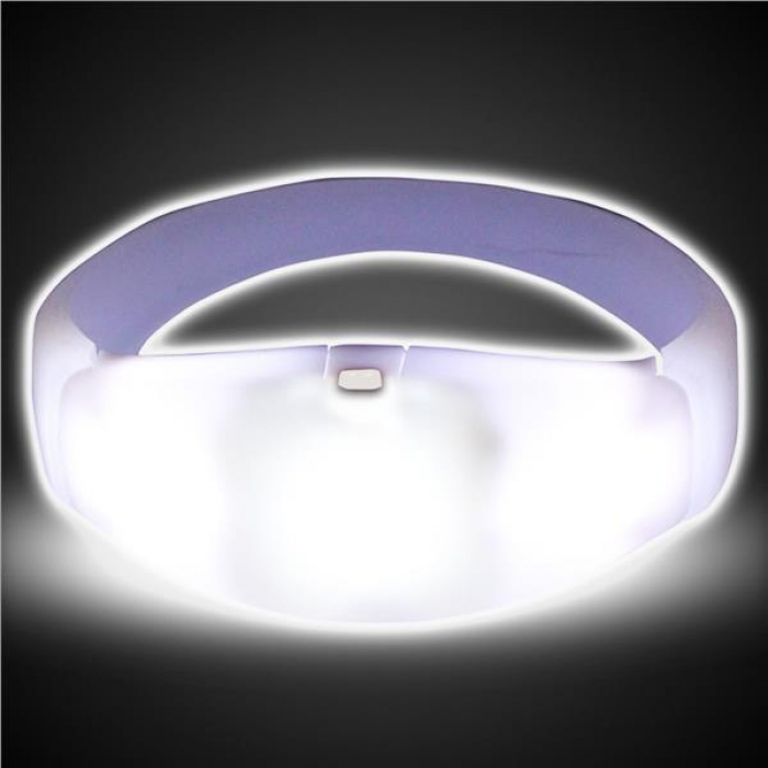 Sound Activated White LED Stretchy Bracelet