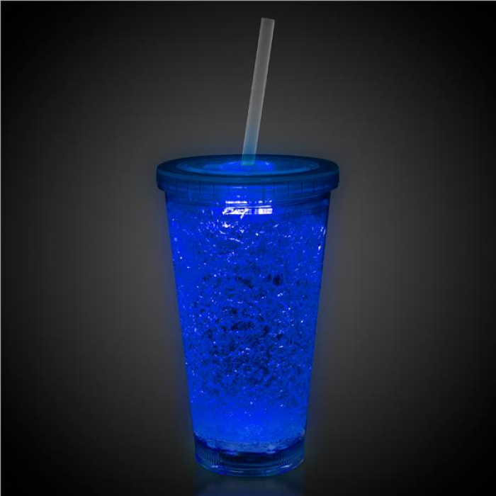 LED Blue Crystal 16 oz Tumbler