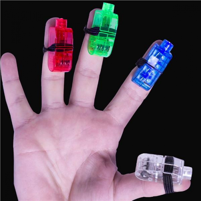 Green LED Light-Up Finger Rings