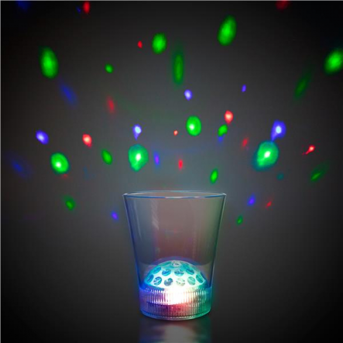 LED Disco Ball 8 oz Rocks Glass