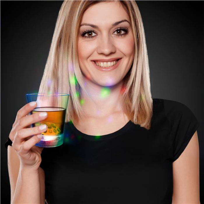 LED Disco Ball 8 oz Rocks Glass