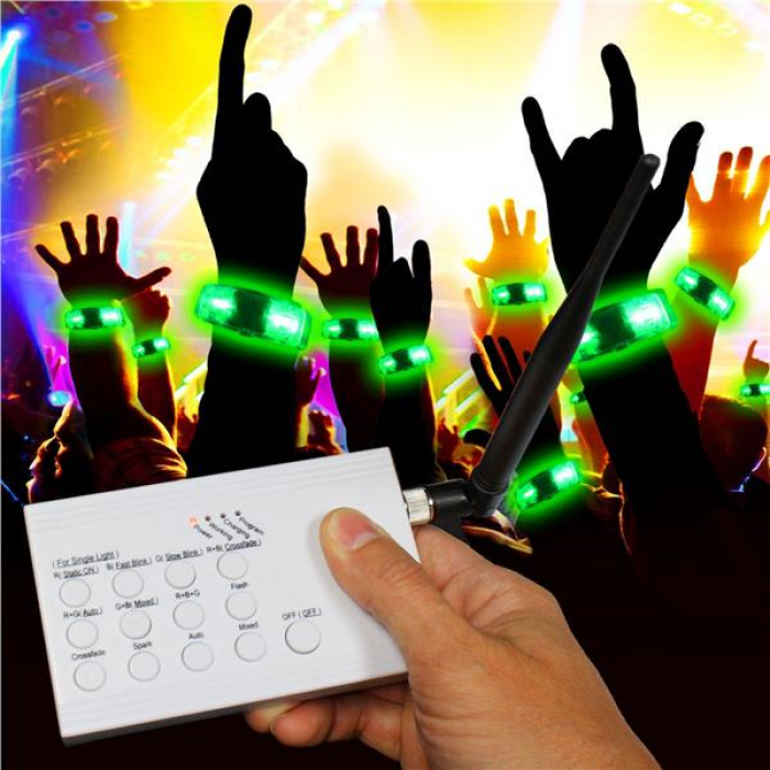 RF LED Concert Bracelets Kit for 20 People